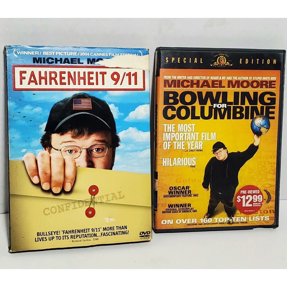 Michael Moore DVD Lot | Bowling for Columbine + Fahrenheit 9/11 | Tested